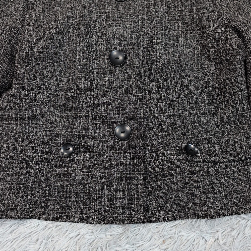 Dressbarn Jacket Womens M Gray Blazer Button Up Career‎ Comfort Preppy Casual - Picture 8 of 10
